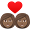 Couple with Heart- Woman- Woman- Medium-Dark Skin Tone emoji on Emojione